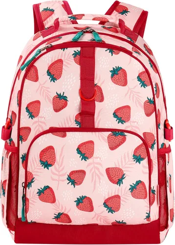 Vista 11 de Choco Mocha Mochila para niños de escuela primaria con correa para el pecho de 17 pulgadas, Gradiente de arco, 17 pulg., Classic