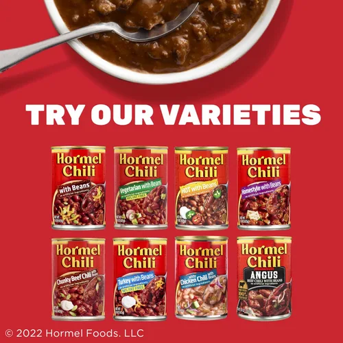 Vista 8 de Hormel Chili con frijoles, 25 onzas