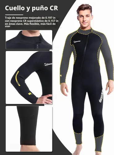 Vista 4 de Owntop 5mm Wetsuit for Men Women, High Stretch Warmth Neoprene Suit Negro clásico