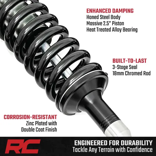 Vista 4 de Rough Country Bobinas ajustables Vertex de 6 pulgadas para Tundra 2007-2021 - 689013