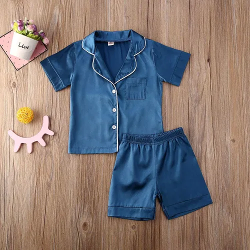 Vista 68 de Conjunto de pijama de manga larga con botones para niña pequeña, conjunto de ropa de dormir