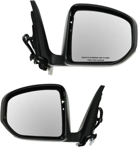 Vista 229 de TRQ Conjunto de 2 piezas de espejo lateral para conductor y pasajero, ajuste eléctrico, sin calefacción, sin memoria, color negro, compatible