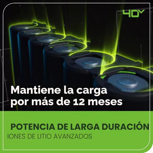 Vista 8 de Greenworks - Soplador de hojas axial inalámbrico de 40 V (100 m/hr, 350 CFM), incluye batería de 2.0 Ah y cargador