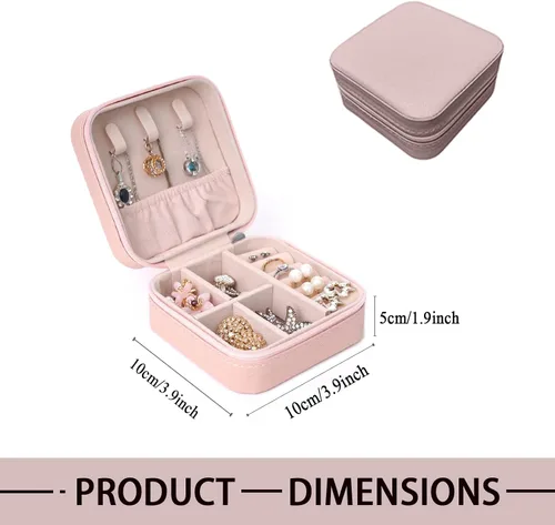 Vista 7 de 7 cajas de joyería rosa
