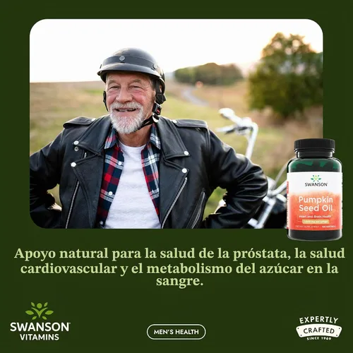 Vista 2 de Swanson, Aceite de semilla de calabaza, 1,000 mg, 100 cápsulas blandas