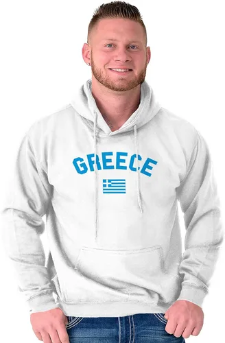 Vista 4 de Brisco Brands Sudadera con capucha de Grecia Country Flag Soccer Fan Pride Mujer Hombre