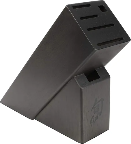 Vista 3 de Shun Bloque de cuchillos Slimline, 6 ranuras Marrón