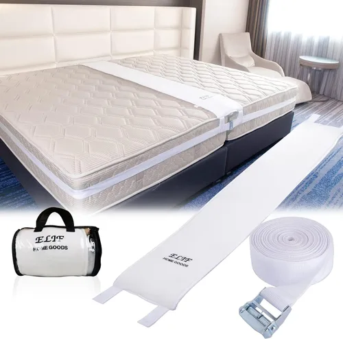 Vista 2 de Kit de convertidor genérico de puente de cama individual a King, relleno de espuma viscoelástica 25D, conector de colchón ajustable para camas extra