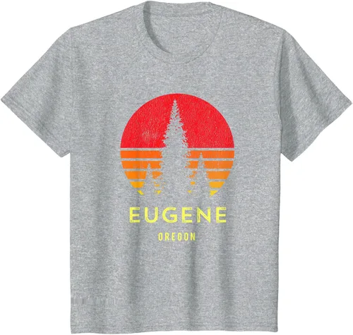 Vista 46 de Camiseta Eugene Oregon, Negro, S