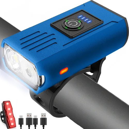 Vista 12 de Victoper Bike Light, High Lumens Super Bright Bicycle Lite, 6+4 Modes USB Rechargeable Bike Headlight & Taillight Set, Waterproof Safety Bike Front