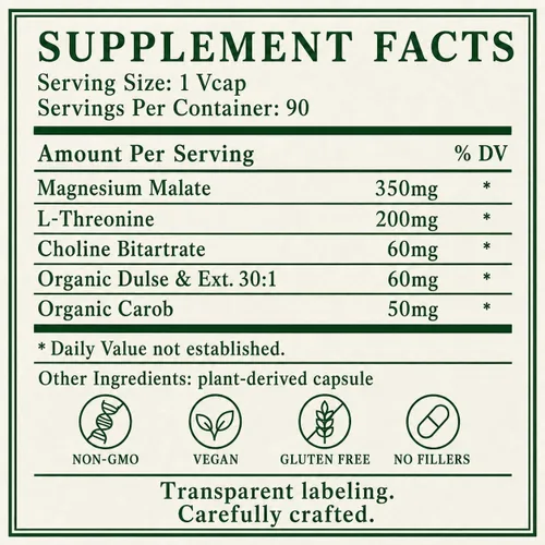 Vista 3 de Green Organic Supplements Magnesio L-treonina 90 VCaps