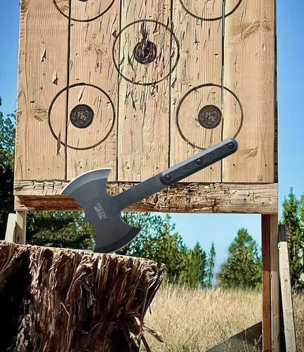 Vista 3 de Juego de hachas y tomahawks, halcones de doble mordida, diseño para lanzar recreación y diversión
