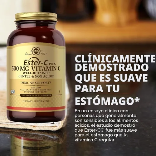Vista 6 de Solgar Ester-C Plus 500 mg de vitamina C (complejo de ascorbato), 100 porciones