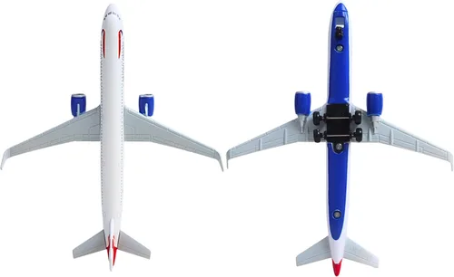 Vista 4 de Avión coleccionable de metal fundido a presión Daron British Airways A321 con diseño Union Jack, avión de juguete de línea única con piezas