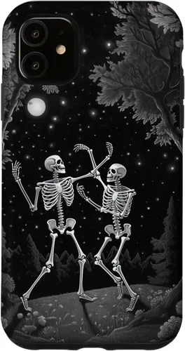 Vista 8 de iPhone 12 mini Estética Ocultista Grunge Gótico Esqueleto Bailando Halloween Case