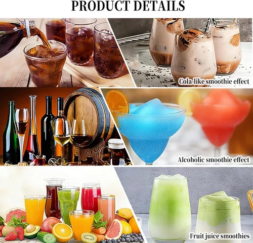 Vista 7 de Máquina de bebidas frías para el hogar, mini máquina para hacer helados y granizados, con pantalla LED, tiempo de formación de batidos de 15-60