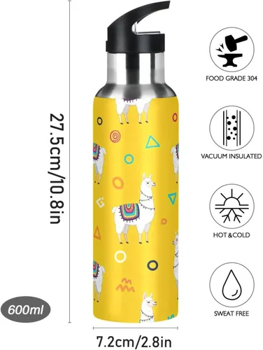 Vista 9 de Botella de agua de acero inoxidable aislada al vacío de 32 onzas, botellas de agua a prueba de fugas para gimnasio, viajes al aire libre, escuela