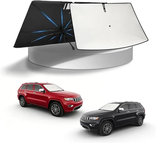 Vista 135 de KUST - Parasol plegable para parabrisas para BMW X1 E84, accesorios 2011 2012 2013 2014 2015, protector de visera de sol ajustable que bloquea