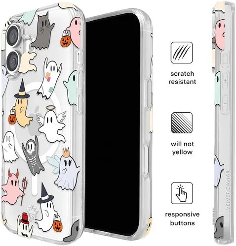 Vista 1148 de VELVET CAVIAR Funda para iPhone 15, compatible con MagSafe, probada contra caídas de 10 pies, fundas protectoras de diseño, leopardo color rosa
