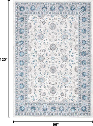 Vista 62 de Safavieh Sofia Collection SOF330B, tapete clásico color gris claro y beige, Polipropileno