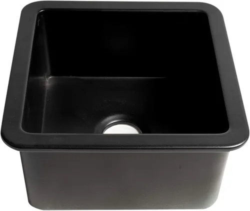 Vista 9 de ALFI brand ABF1818S-BM - Fregadero de cocina, negro mate