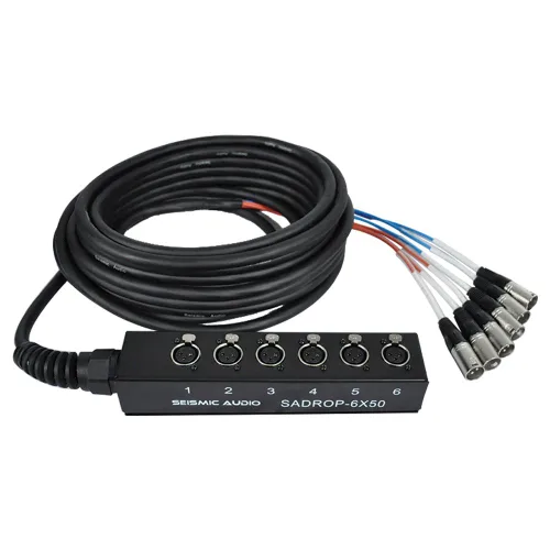 Vista 4 de Seismic Audio SADROP-6x30 Cable de serpiente de 6 canales, 30 pies Pro Audio Sub Snake