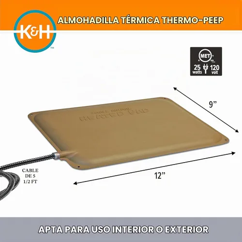 Vista 2 de K&H Pet Products Thermo-Peep tapete térmico, no aplica, Bronceado