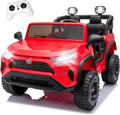 Vista 10 de Toyota RAV4 - Auto de paseo de 24 V con licencia 4WD Motores de 4 × 200 W para césped y grava, 5.1 MPH, control remoto, suspensión de 4 ruedas Azul