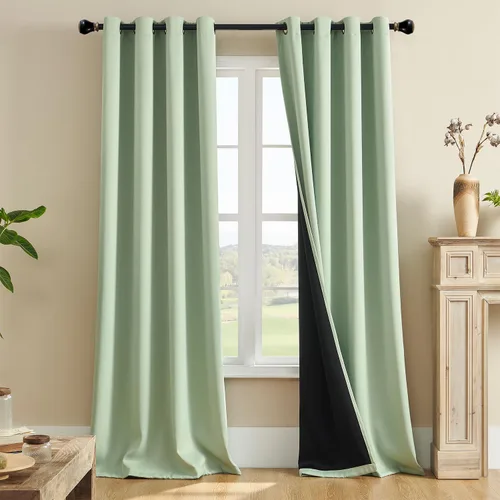 Vista 14 de Rutterllow - Cortinas 100% opacas, paneles de cortina con ojales, aislamiento térmico y bloqueo de luz para habitación y sala de estar