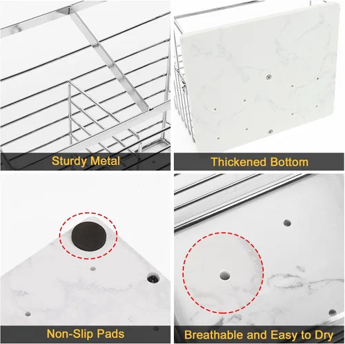 Vista 5 de Soporte para utensilios para encimera de cocina, soporte de utensilios de metal para saleros y pimenteros para encimera de cocina, almacenamiento