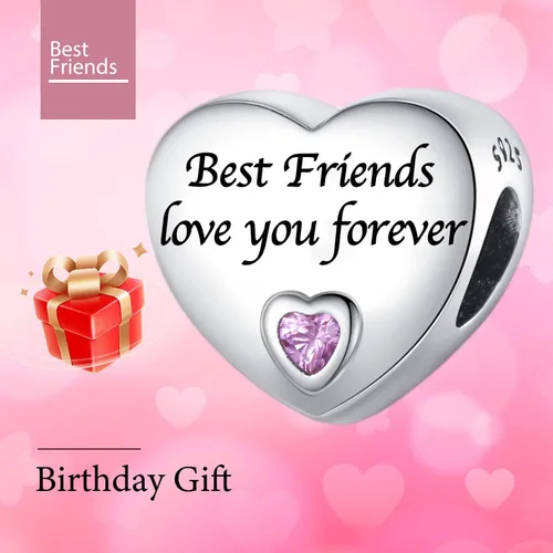 Vista 4 de Dijes de plata de ley 925 para pulseras y collares, colgantes colgantes de cuentas Love You Wife para pulseras europeas originales, regalos