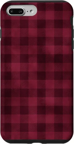 Vista 12 de Funda para iPhone 13 Pro Max Pretty Fall Otoño Burdeos Búfalo a cuadros