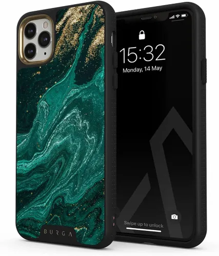 Vista 10 de BURGA - Funda compatible con iPhone 11 PRO, carcasa rígida híbrida de 2 capas + Funda protectora de silicona, Fatal Contradiction
