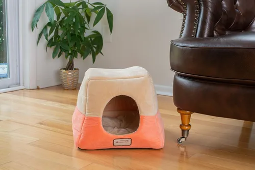 Vista 4 de Camas para gatos y perros pequeños Armarkat, en forma de cueva, a prueba de agua y base antideslizante