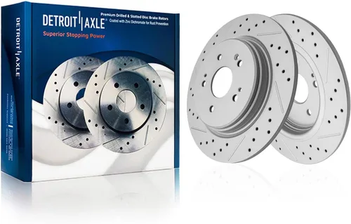 Vista 66 de Detroit Axle - Rotores de freno para Toyota Avalon 2020-2021 Camry 2020-2024, repuesto de rotores de freno de disco perforados y ranurados: rotor
