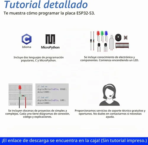 Vista 5 de FREENOVE ESP32 Kit ESP32-S3 Kit Super Starter Kit de tablero de cámara