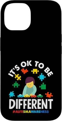 Vista 4 de Ok to Be Different Autism Awareness Puzzle Piece Ribbon Case para iPhone 17