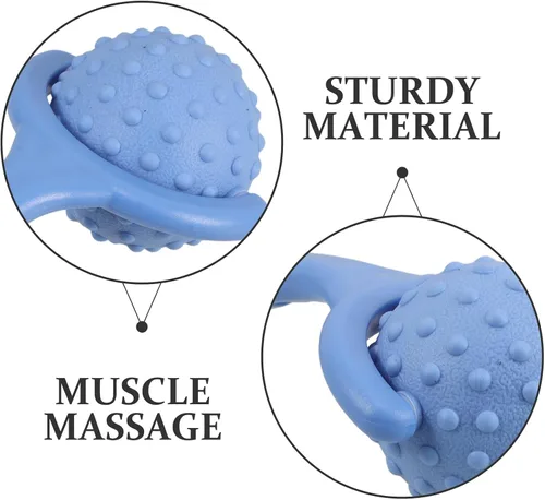 Vista 3 de Masajeador de rodillo de mano con estimulación de punto de acupuntura para relajación muscular de cuerpo completo, barra de masaje portátil de yoga