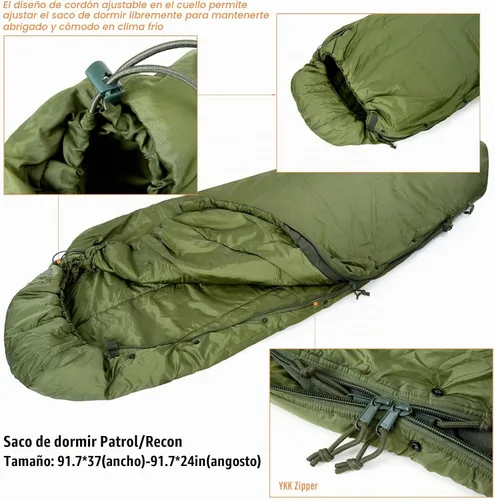 Vista 3 de MT Sistema de sacos de dormir modulares militares del ejército, múltiples capas con cubierta Bivy para todas las estaciones, bosque/multicámara