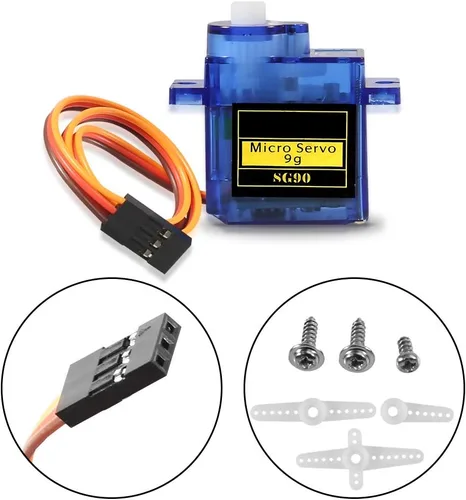 Vista 2 de 2 unids SG90 Micro Servo Motor SG90 9G Gear Motor Control para Arduino Raspberry Pi RC Car Toy Robot Helicóptero Avión Controles Coche Barco DIY