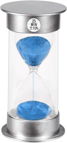 Vista 42 de Temporizador de arena de 1 minuto, reloj de arena de plástico de 1 minuto, reloj de arena pequeño de un minuto, temporizador de cristal de arena Azul