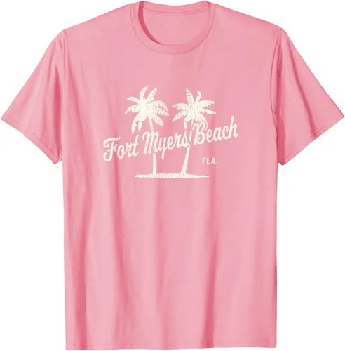 Vista 87 de Fort Myers Beach Florida Vintage 70s Palm Trees Graphic T-Shirt
