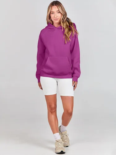 Vista 121 de ANRABESS - Sudaderas con capucha para mujer, sobre talla, de vellón de manga larga, modelo de 2024, para otoño