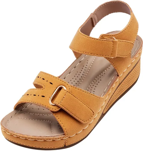 Vista 11 de Sandalias ortopédicas a la moda para mujer, sandalias para caminar con soporte de arco antideslizantes y cómodas, sandalias informales, sandalias