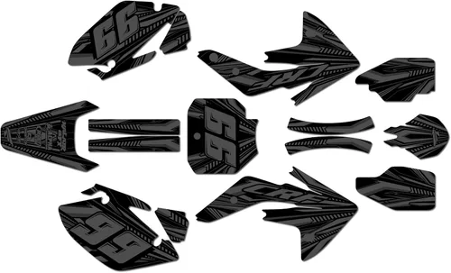 Vista 12 de Kit de gráficos Kalair GFX para Honda CRF150R (2007-2023) Serie PRIME Azul 09 Mil - Kit de calcomanías y adhesivos de gráficos personalizados