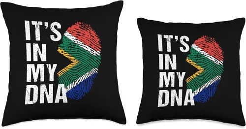 Vista 3 de It's in My DNA south african Pride - south africa Flag Throw Pillow