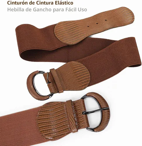 Vista 5 de Valleycomfy Cinturones anchos elásticos de 3 piezas para mujer