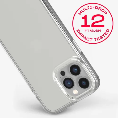 Vista 3 de Tech21 Evo - Paquete de vidrio transparente e impacto para iPhone 13 Pro Max, funda protectora con protección contra caídas múltiples de 12 pies