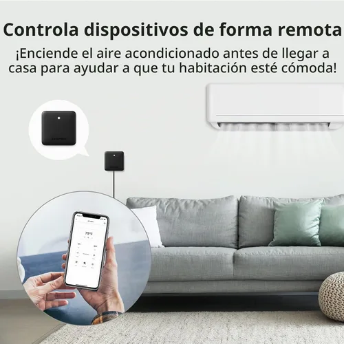 Vista 5 de SwitchBot Hub Mini control remoto inteligente - Control remoto universal IR, WiFi IR Blaster para TV, aire acondicionado, compatible con Alexa