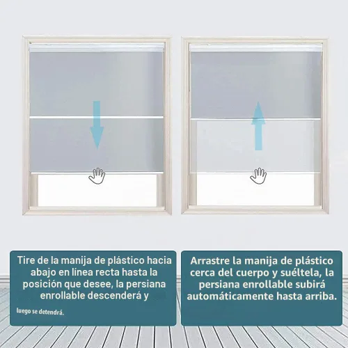 Vista 8 de Persilux Persianas Enrollables para Ventana Persianas sin Cordones para Ventana 100% Opacas Persianas Enrollables Protección UV Persianas de Ahorro
